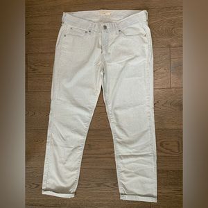 Levi’s Boyfriend Light Blue and White Striped Size 28.